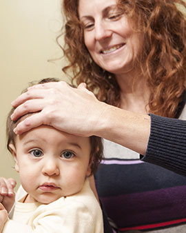 Ostéopathie avec un bébé